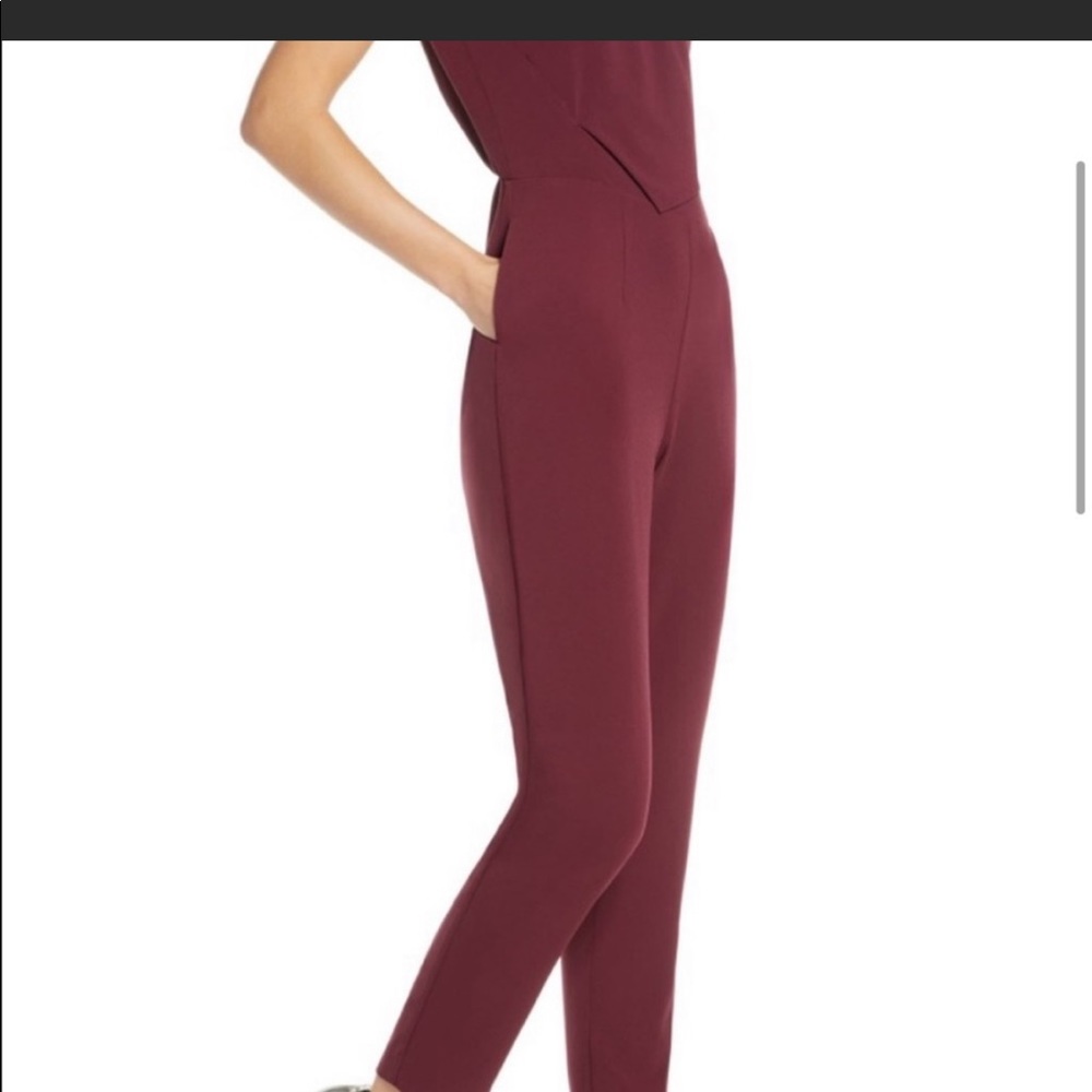 Asymmetrical jumpsuit in fig…like new